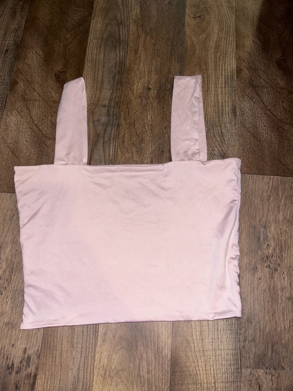 Sleeveless Square-Neck Pink Crop Top Size Medium